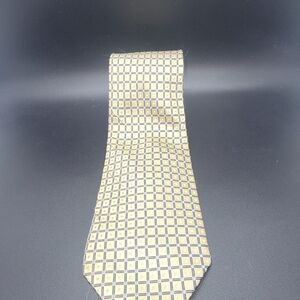 Tommy Hilfiger Gold and Black Checkered Tie